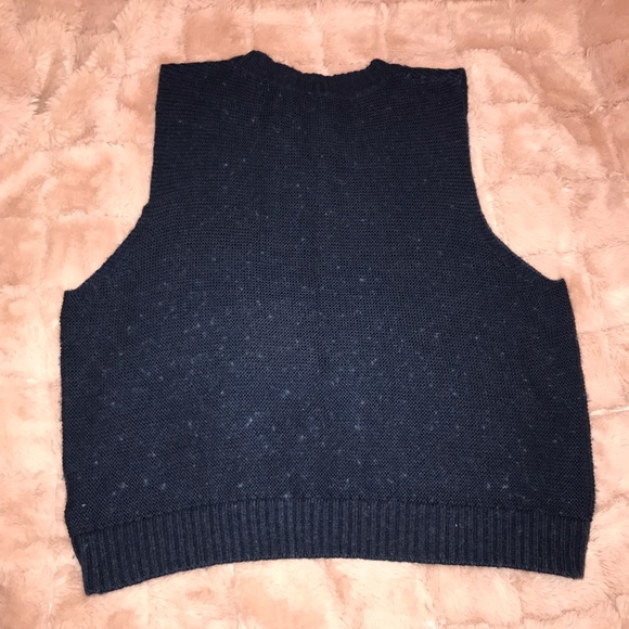 FRAME DENIM le crop sleeveless blue sweater - Picture 3 of 6